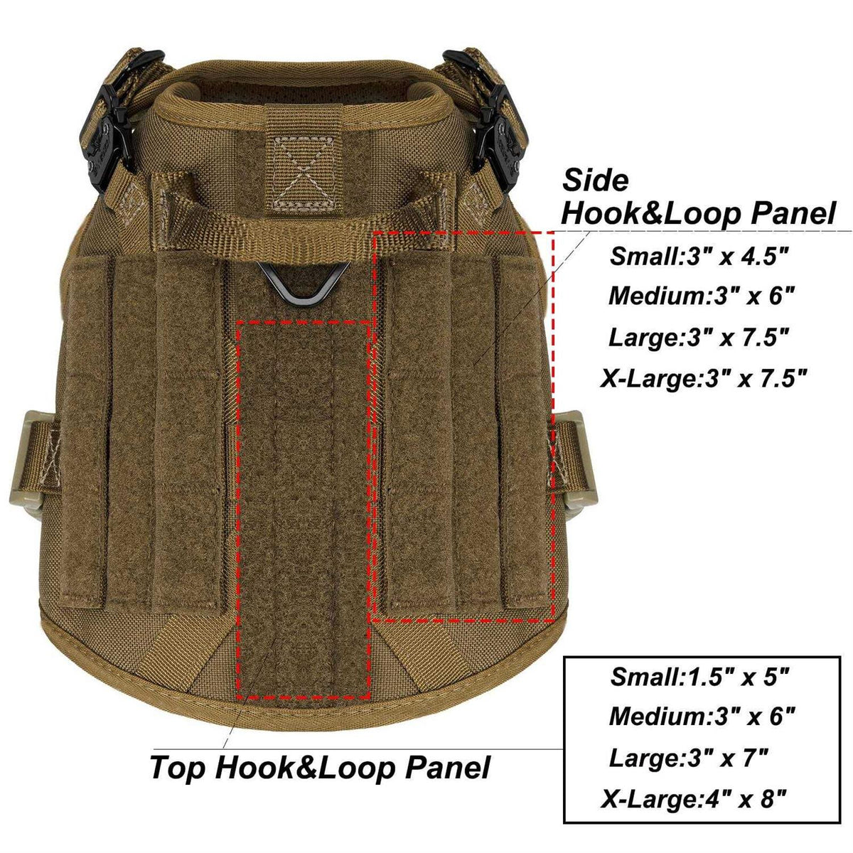 Tactical Dog Harness with Handle, No Pull Front Leash Clip N43034