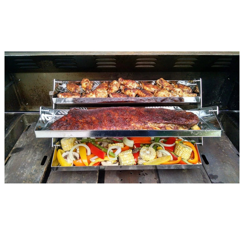 Adjustable Grill Trays for Gas & Charcoal Grills J295851