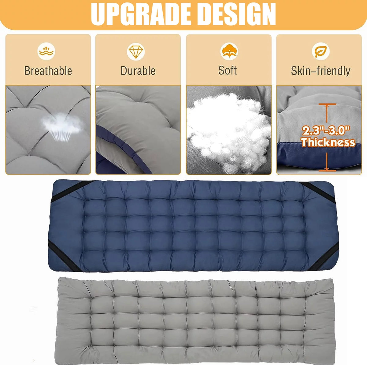 2 Pack Portable Folding Camping Cot with Mattress T25522