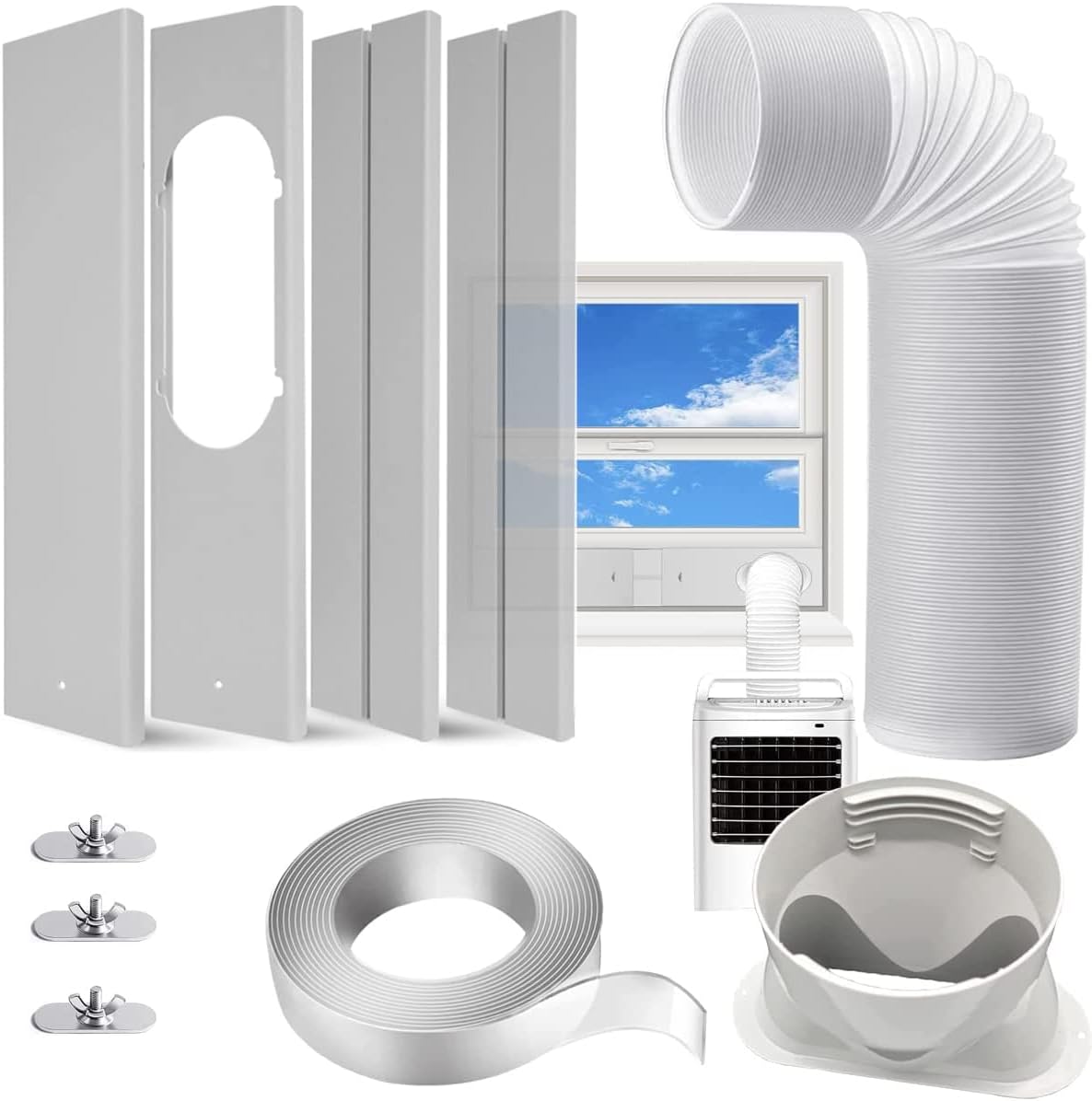 Portable AC Window Kit with 5.1” Exhaust Hose J473239