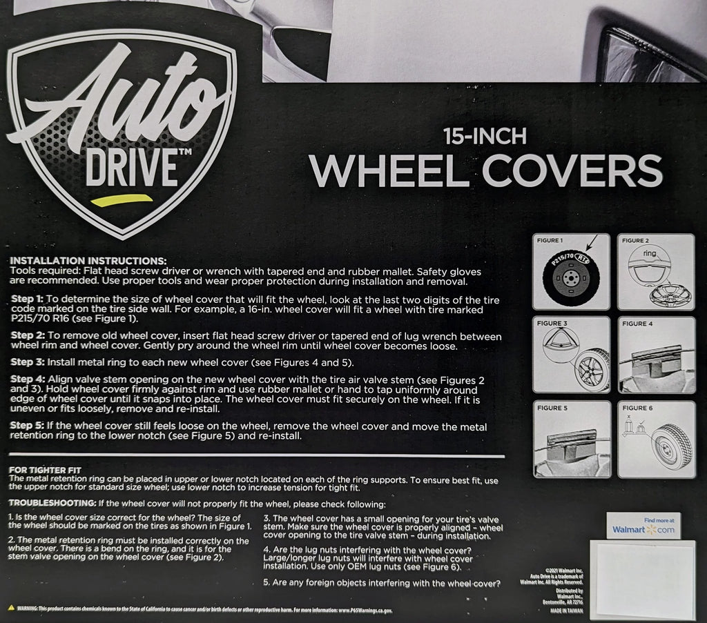 15-inch Wheel Cover Silver Alloy Finish B12309