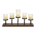 Wood Metal Glass Candelabra I840437