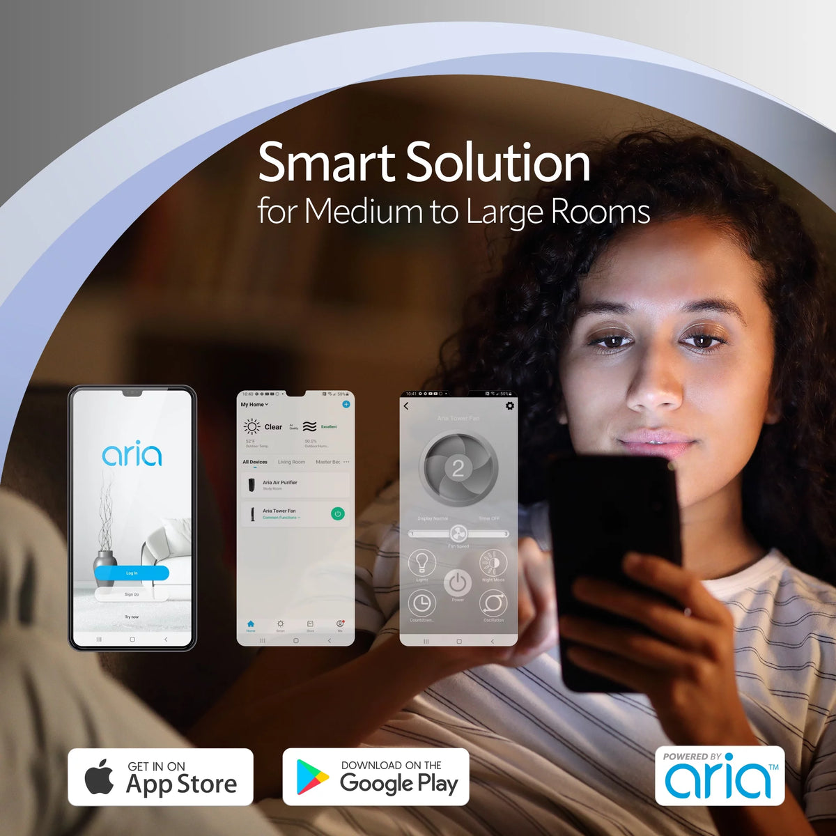 40 Smart Tower Fan Wi-Fi Connected 5 Speeds W838