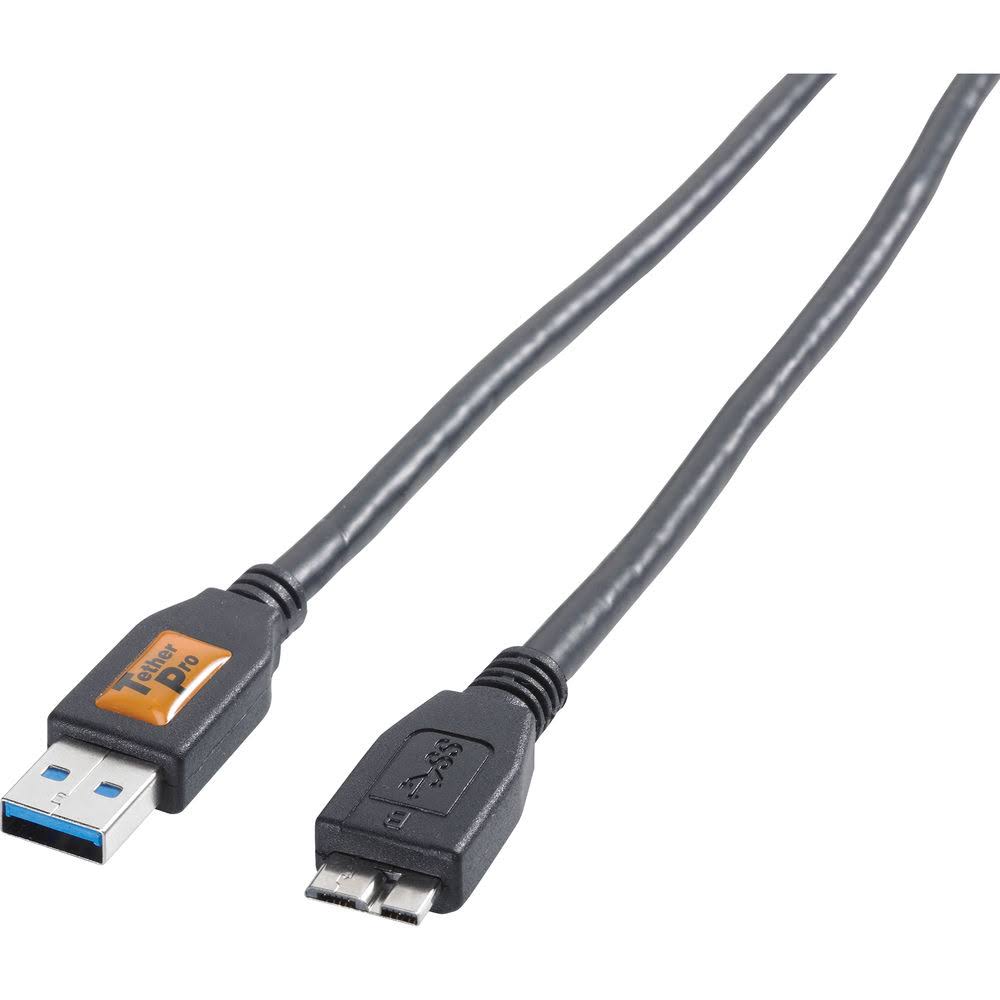 USB 3.0 Male Type-A to USB 3.0 Micro-B Cable 10ft Black T62399