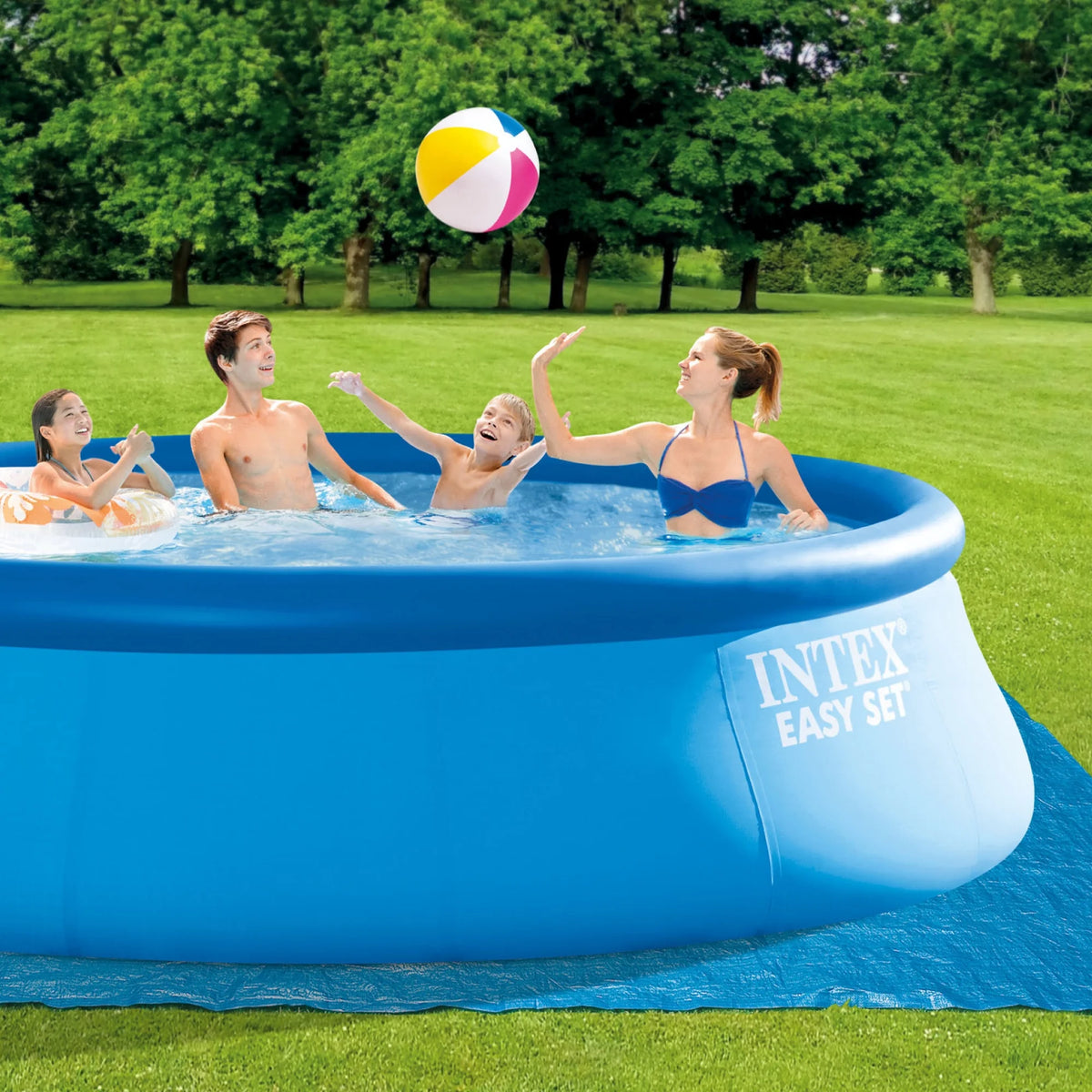 15' x 48 Inflatable Above Ground Swimming Pool with Ladder & Pump Z9265