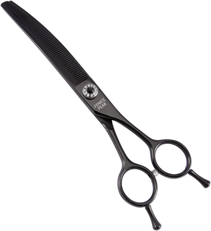 7.0'' 440C Steel Curved Thinning Dog Grooming Scissors W9269