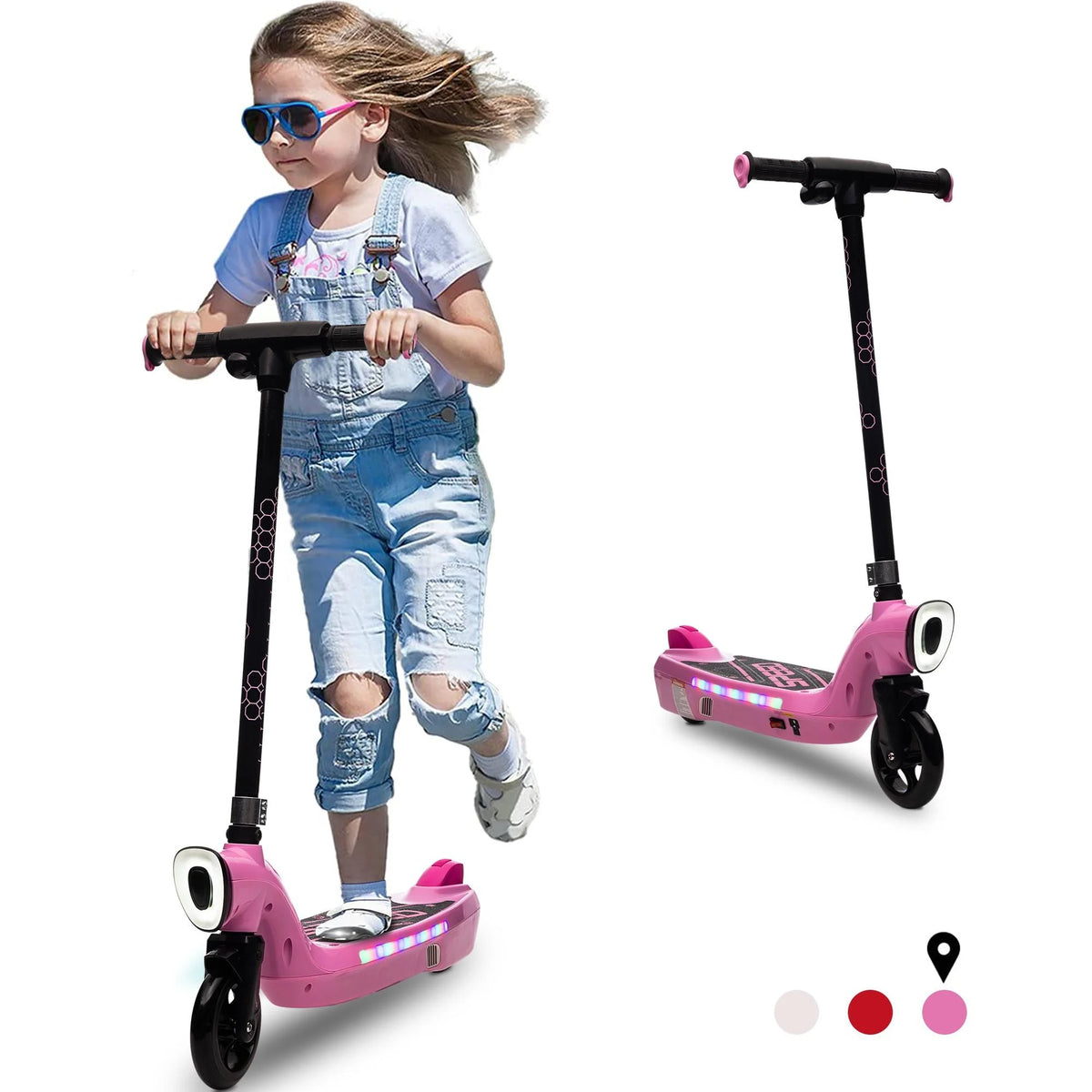 Pink 12V Kids Electric Scooter Y32792