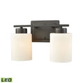 2 Light Bath in Oil Rubbed Bronze with Opal White Glass M807166