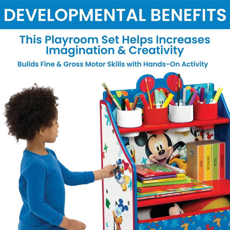 3-Piece Toddler Room-in-a-Box with Desk, Storage Station & Toy Box P3266
