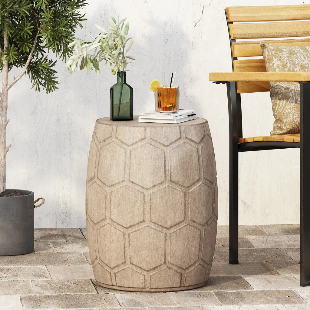 Lightweight Concrete Outdoor Side Table A5019