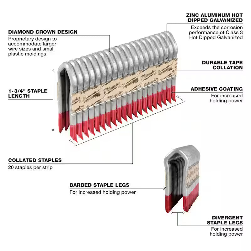 1-3/4 in. 9-Gauge Galvanized Staples (960 Per Box) I662819