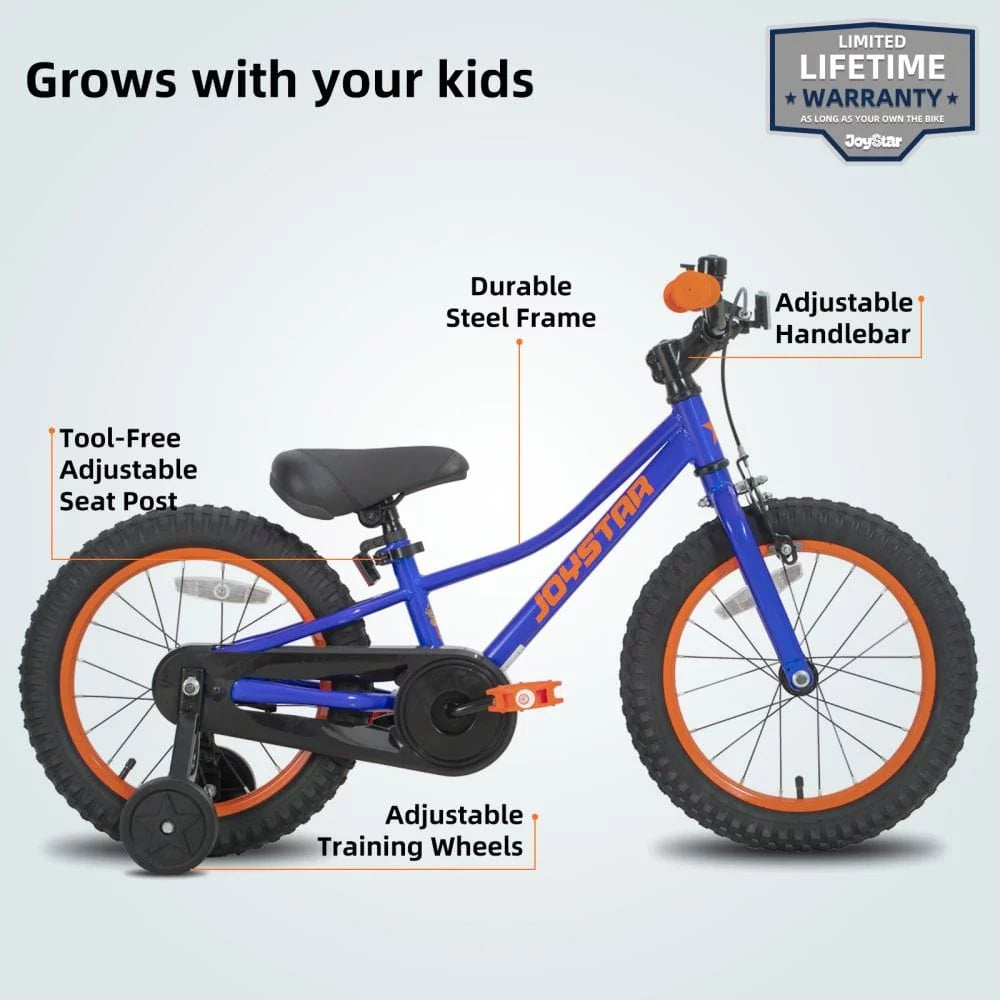 20 Inch Kids Bike with Training Wheels Blue Q376