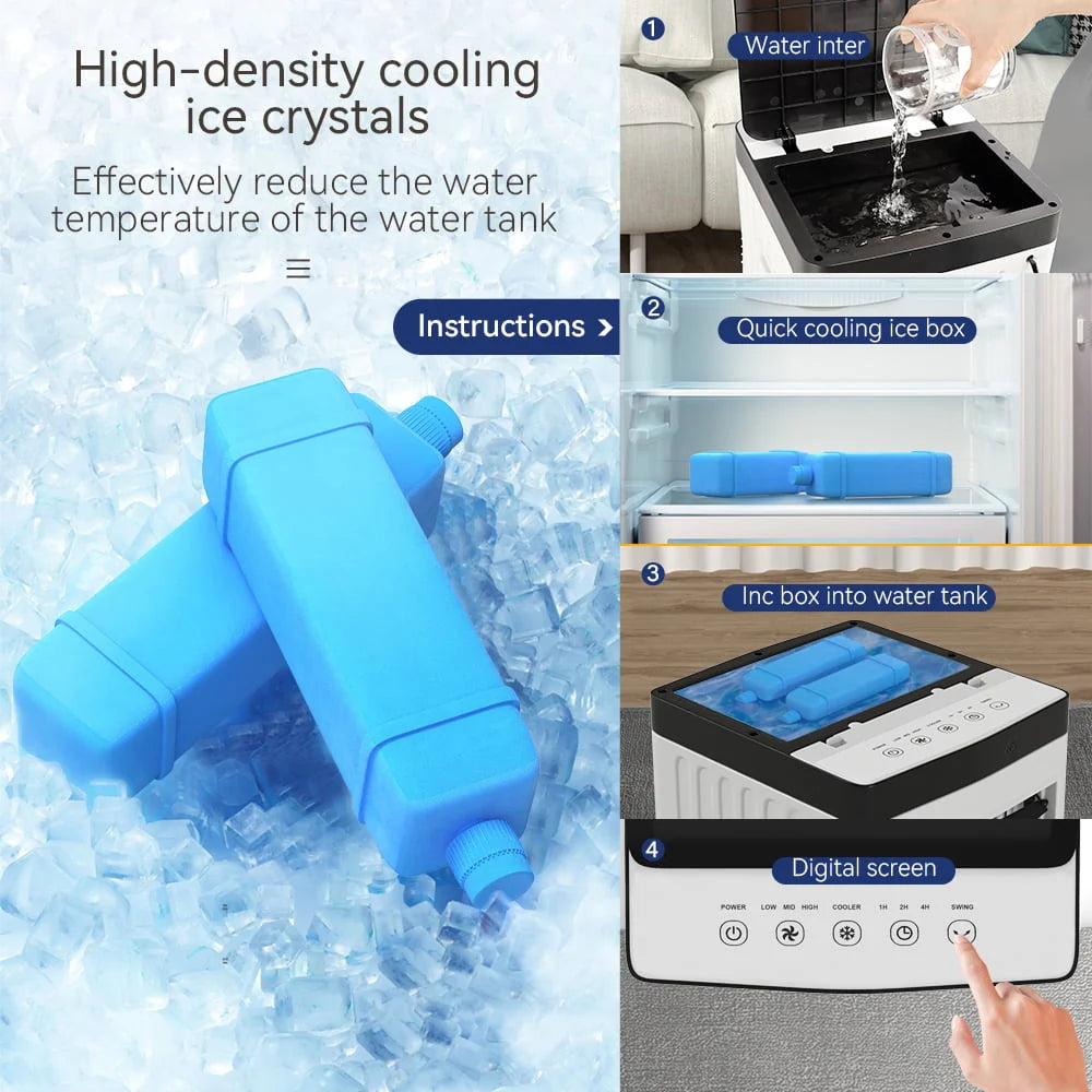 Portable Evaporative Cooler 10L 3-IN-1 Humidifier K2937