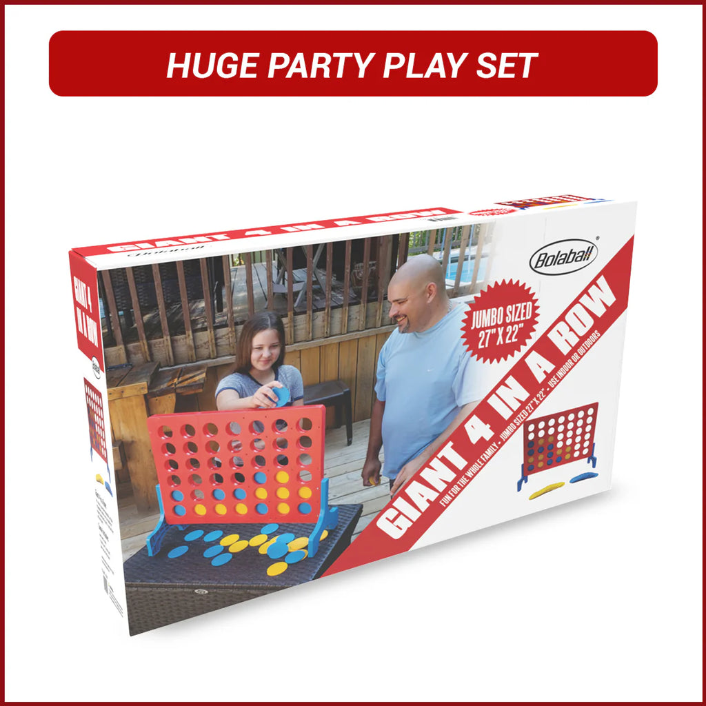 Giant 4 in-A-Row Outdoor Yard Game with Carrying Case P15911