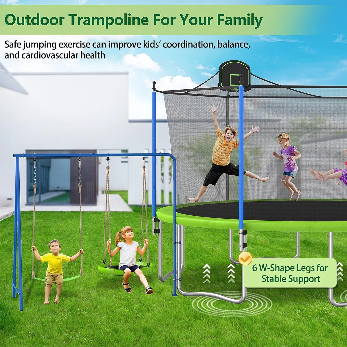 12FT 14FT Trampoline with Enclosure Net G441649