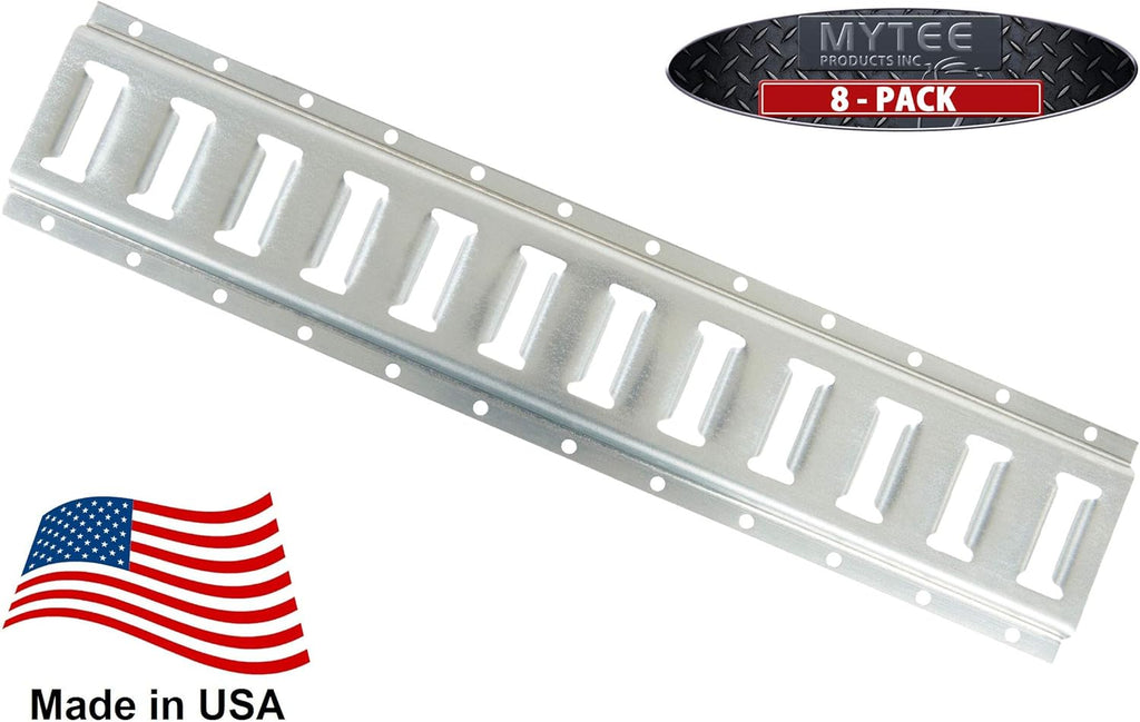 8 Pack 2' Galvanized Steel E-Track Tie-Down Rail G631