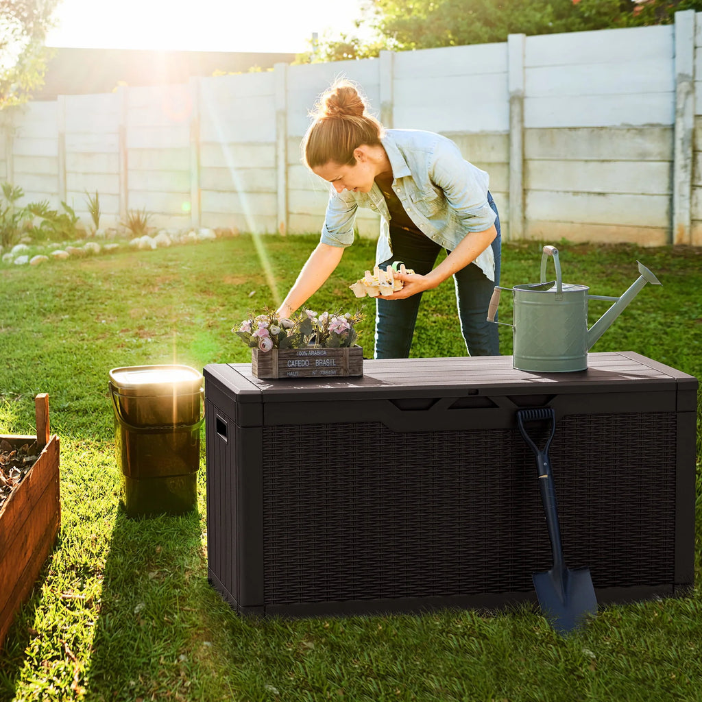 100 Gallon Black Plastic Resin Storage Box R201