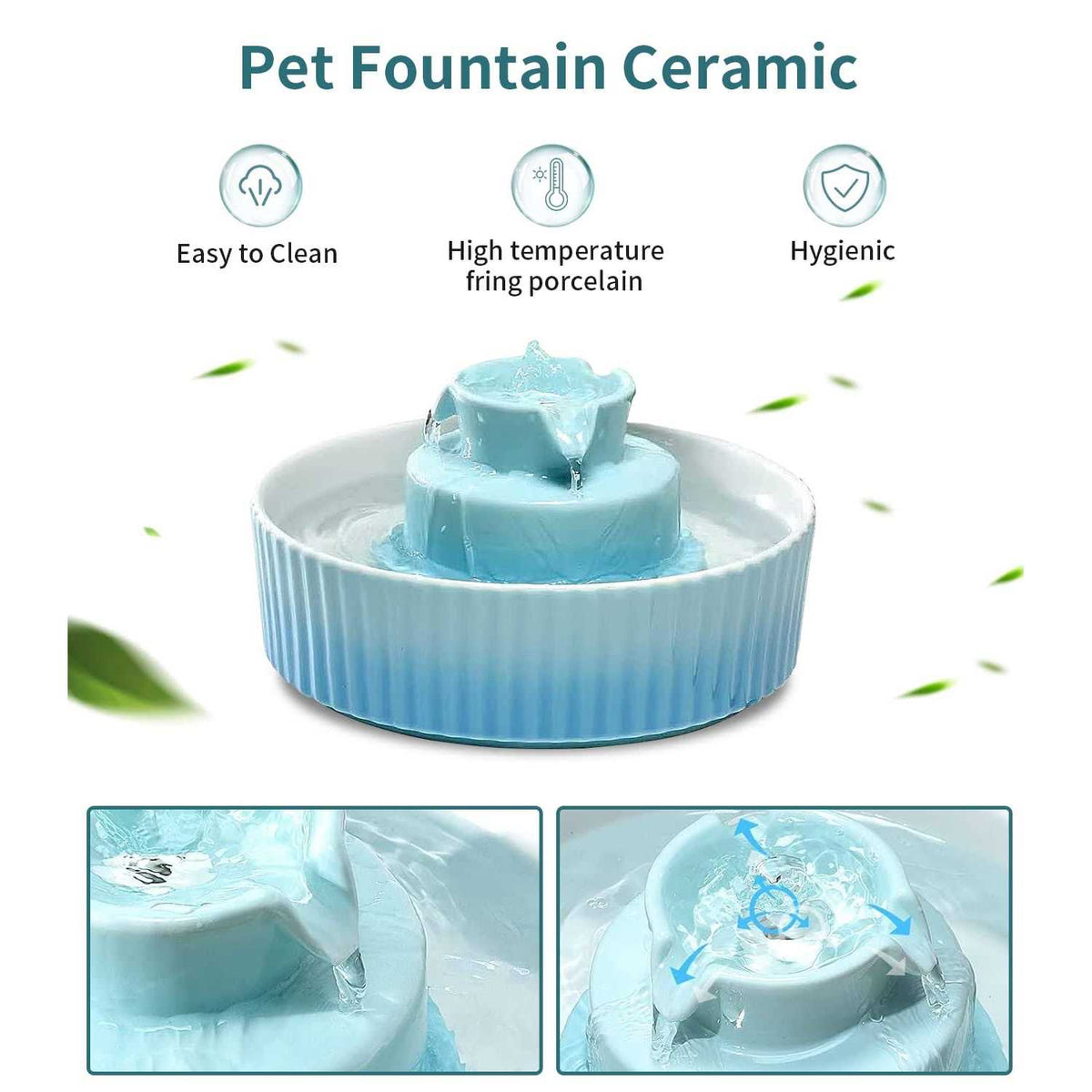 Ceramic Cat Water Fountain 2.1 L P430910