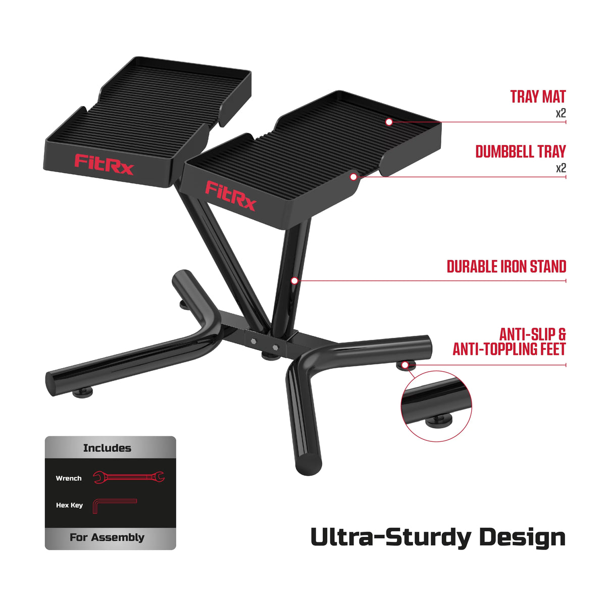 Dumbbell and Kettlebell Weight Rack Stand I9393