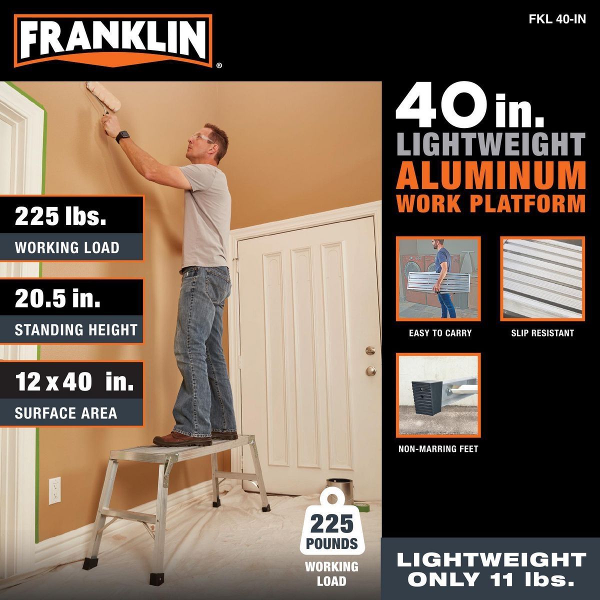 40 In. Lightweight Aluminum Work Platform T868920