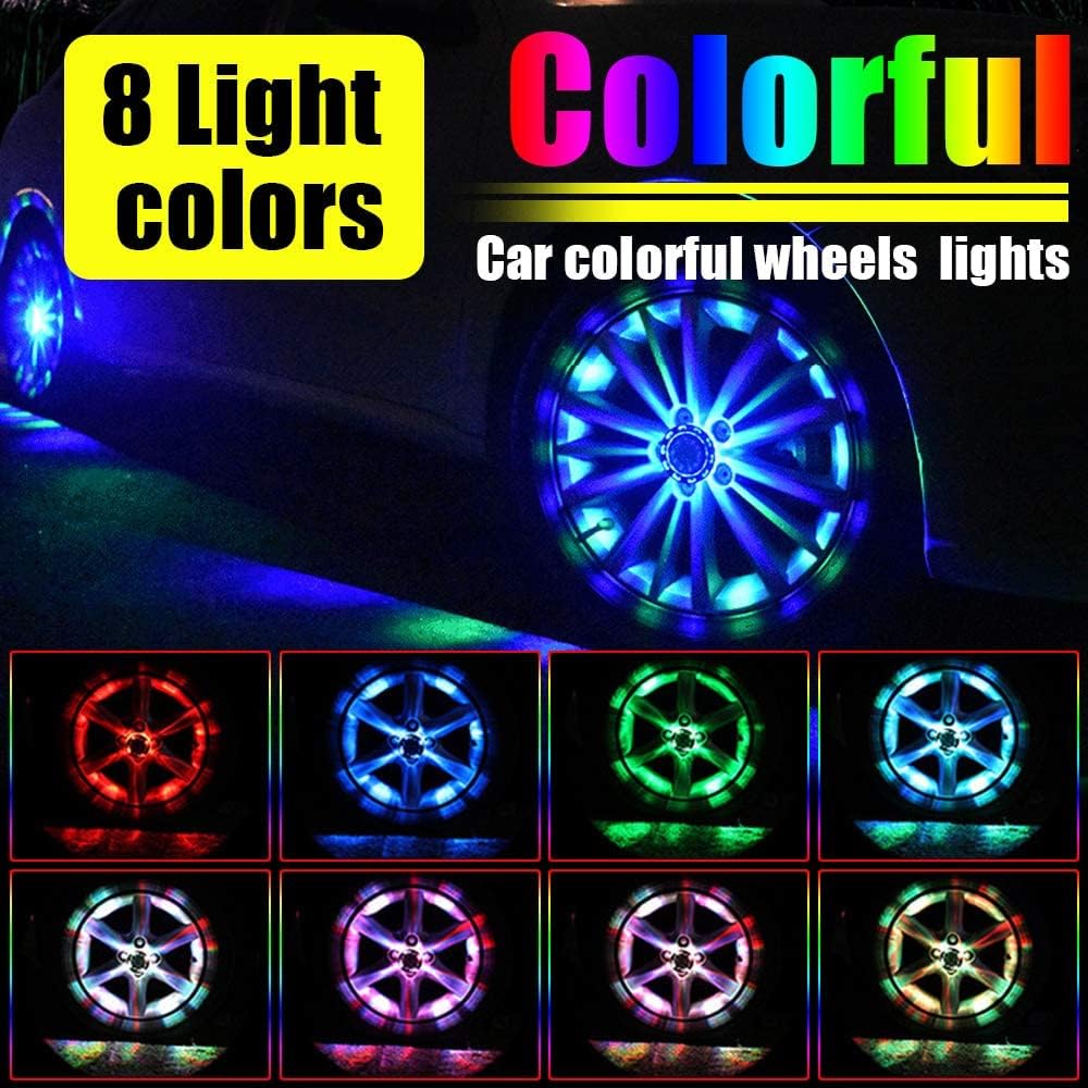 Solar Motion Sensor Wheel Tire Light 4Pack U299