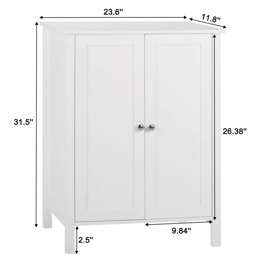 White Free Standing Bathroom Floor Cabinet with Adjustable Shelf F37920