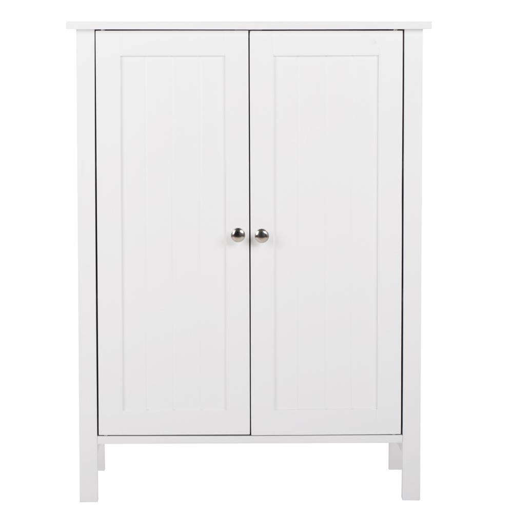 White Free Standing Bathroom Floor Cabinet with Adjustable Shelf F37920