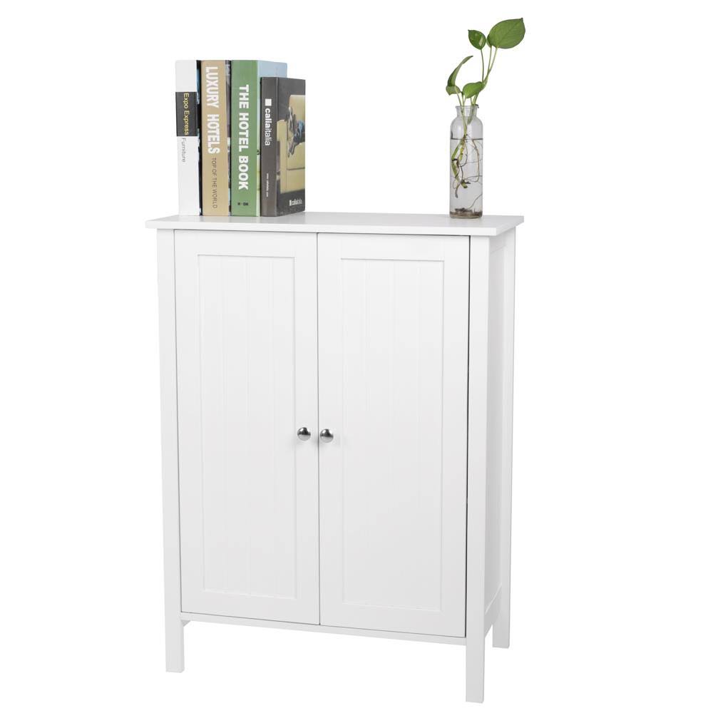 White Free Standing Bathroom Floor Cabinet with Adjustable Shelf F37920