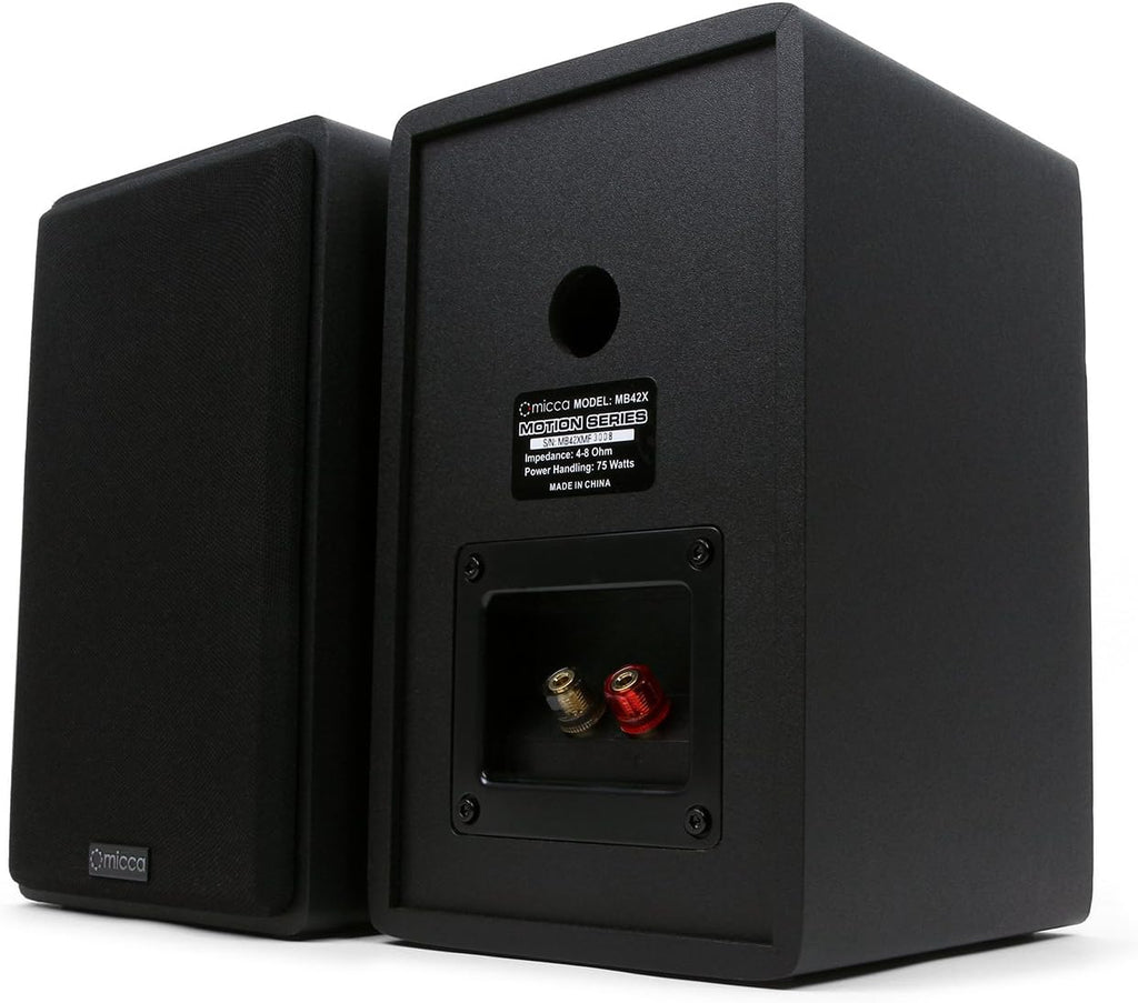Black 2-Way Bookshelf Speakers, Pair L4287