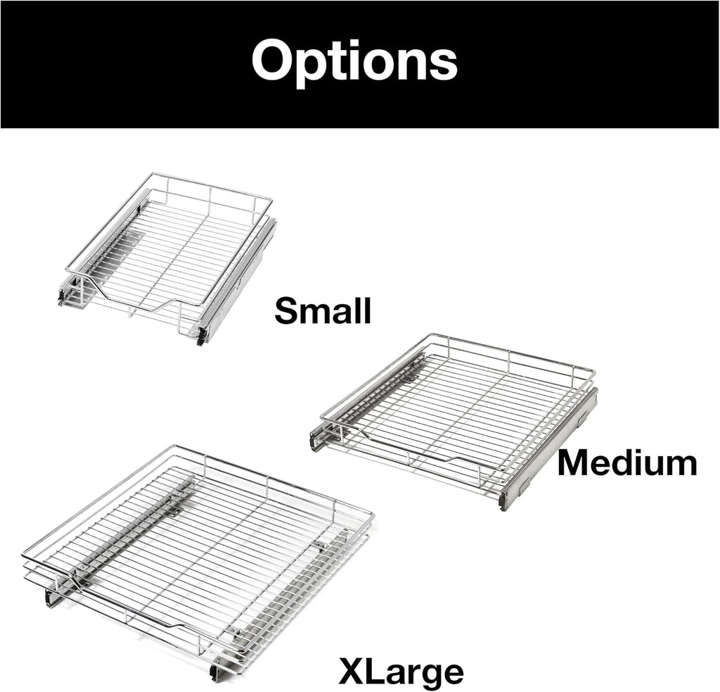 Extra Large Pull-Out Steel Metal Cabinet Organizer Q30470