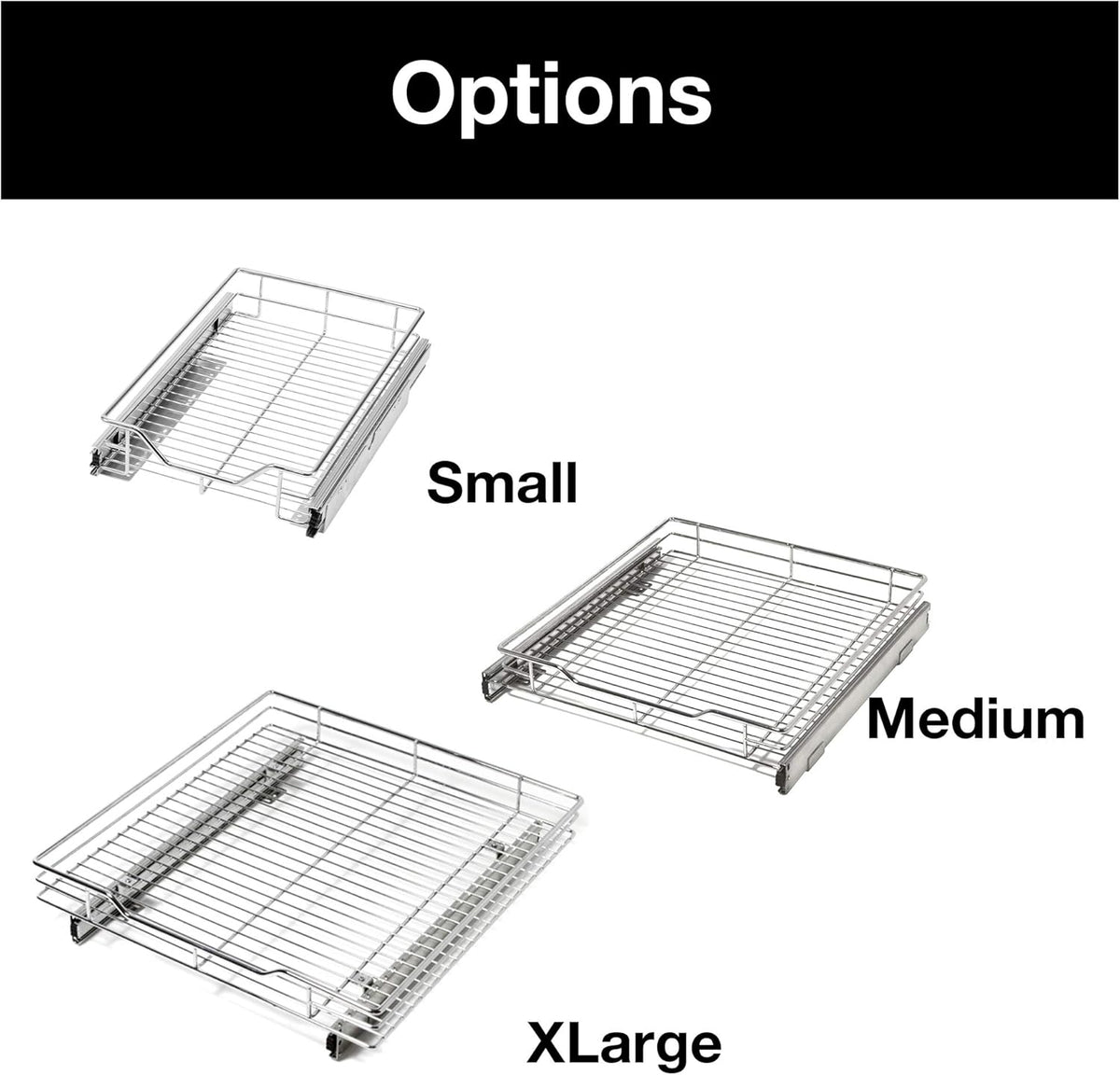 Extra Large Pull-Out Steel Metal Cabinet Organizer Q30470