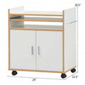 Rolling Kitchen Trolley Microwave Cart Storage Cabinet with Removable Shelf E5717