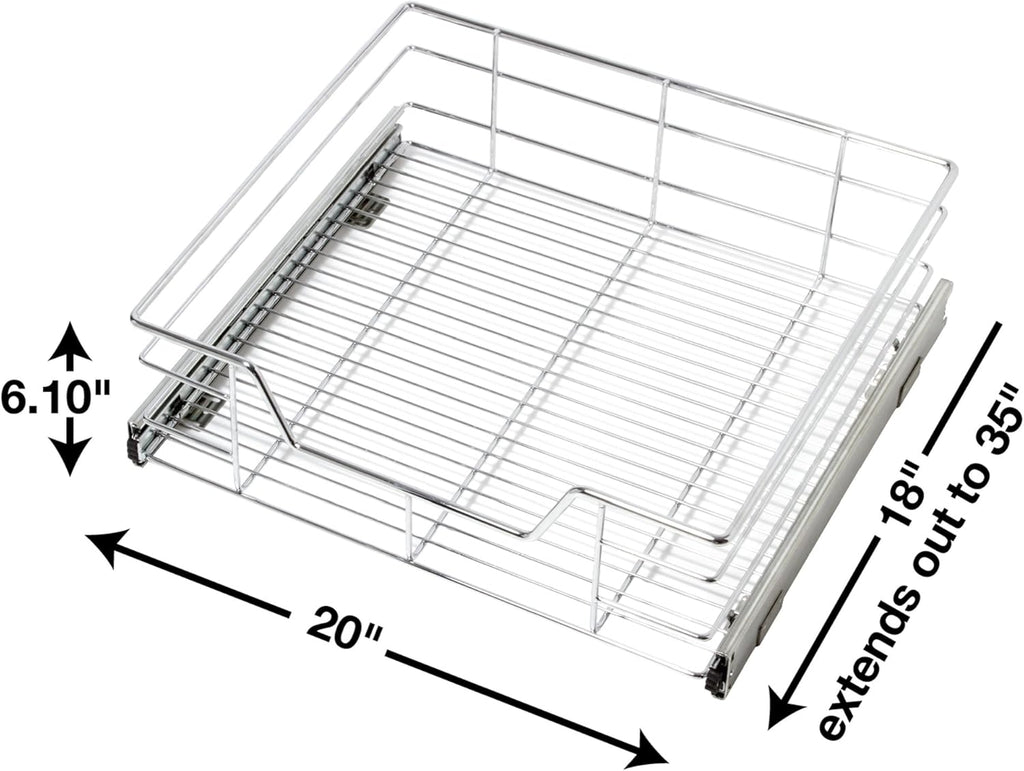 Extra Large Pull-Out Steel Metal Cabinet Organizer Q30470