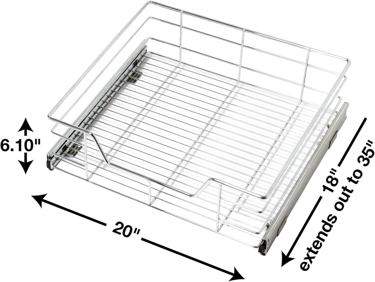 Extra Large Pull-Out Steel Metal Cabinet Organizer Q30470