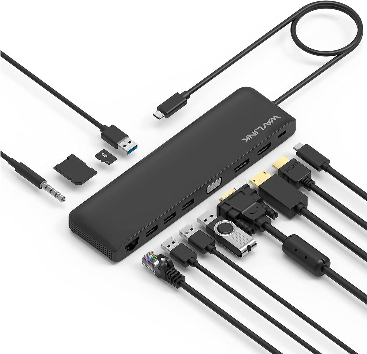 12-in-1 USB C Docking Station with HDMI VGA DisplayPort Ethernet G1509