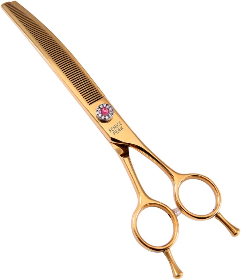 7.0'' 440C Steel Curved Thinning Dog Grooming Scissors W9269
