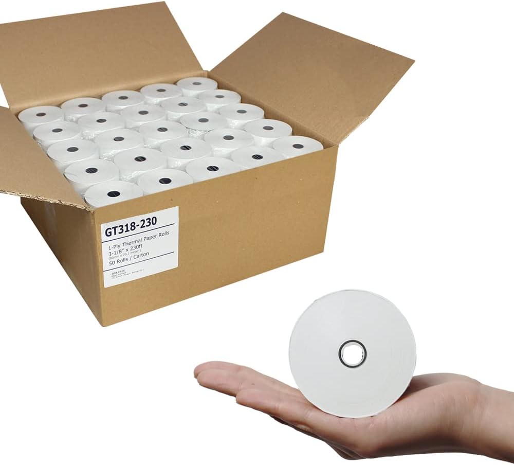 Thermal Paper Receipt Rolls 3 1/8 x 230 ft 50 Rolls Z645