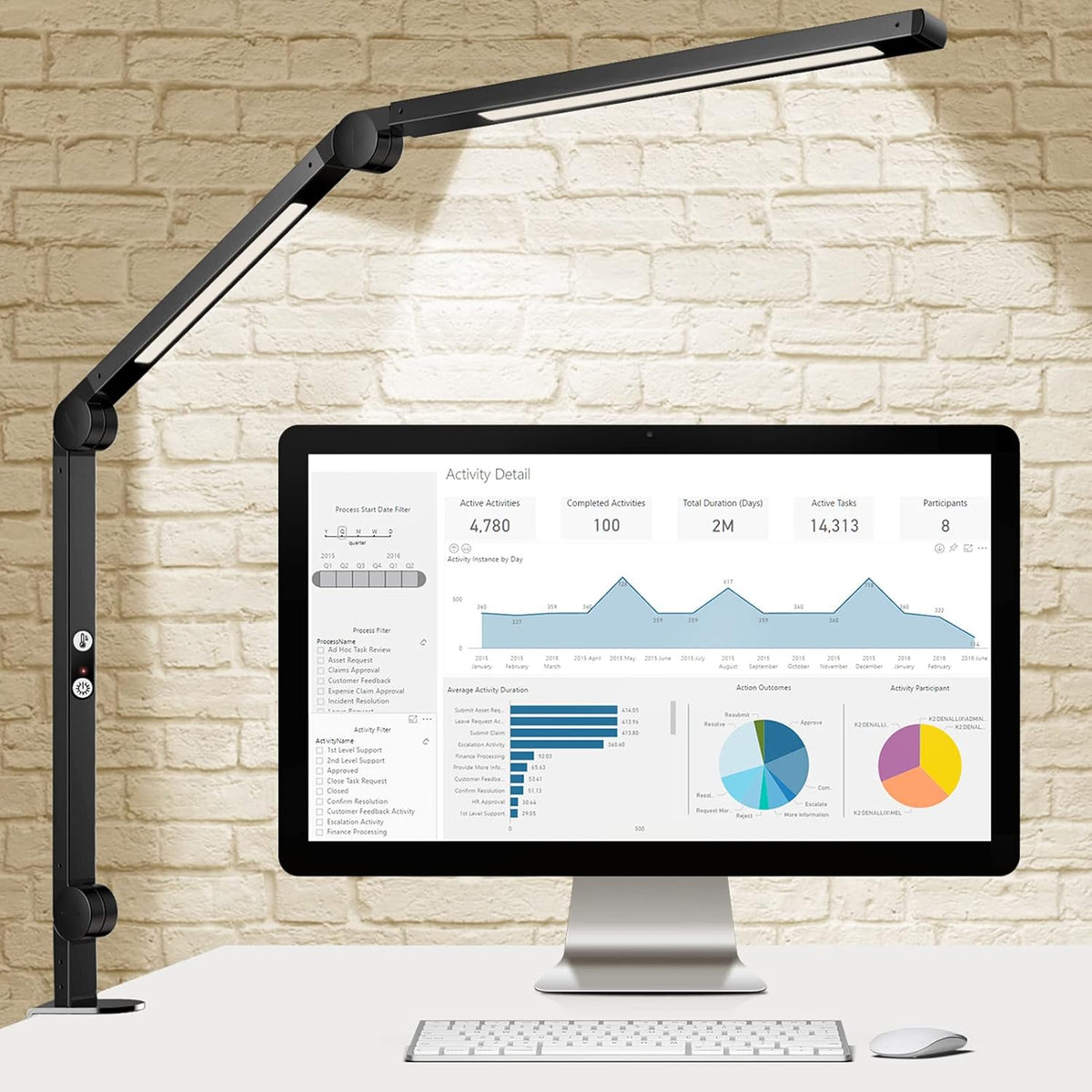 12W Dimmable Adjustable Color Modes Led Desk Lamp Y146634