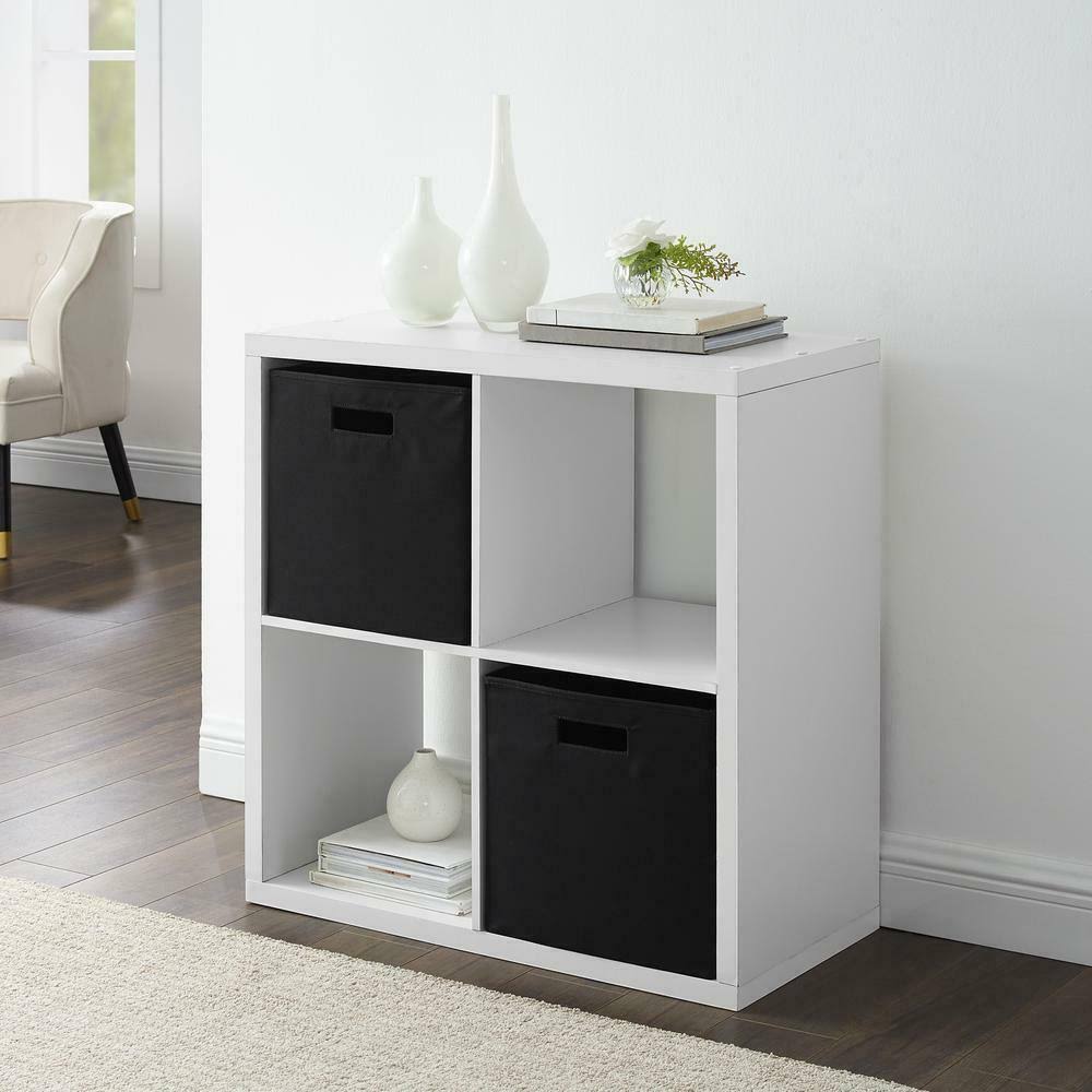 White 4 Cubby Storage Cabinet U263426