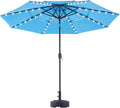 10' LED Solar Patio Umbrella with 30UPF Canopy C352419