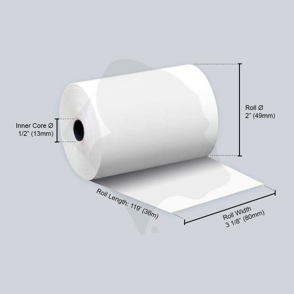Thermal Paper Receipt Rolls 3 1/8 x 230 ft 50 Rolls Z645
