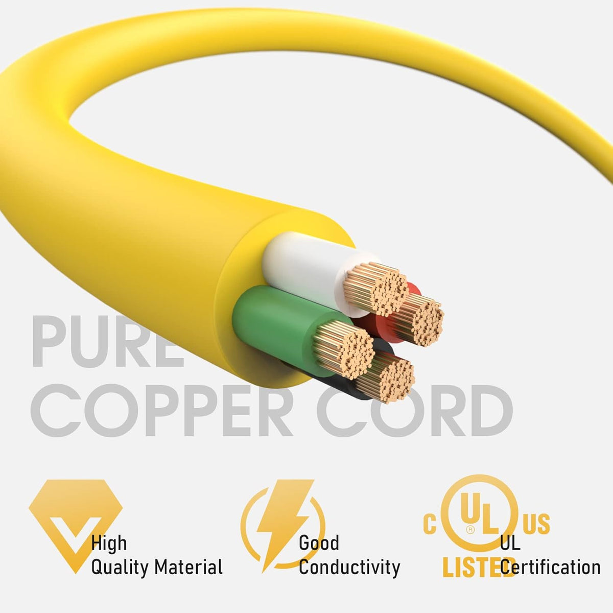 30A 125/250V 7500W Generator Power Extension Cord 25 Feet J179