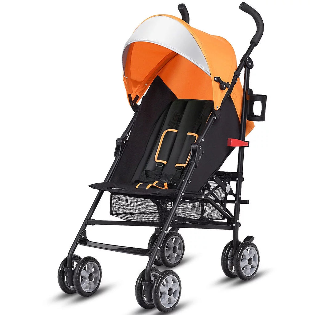 Folding Lightweight Umbrella Stroller with Storage Basket Black N3532
