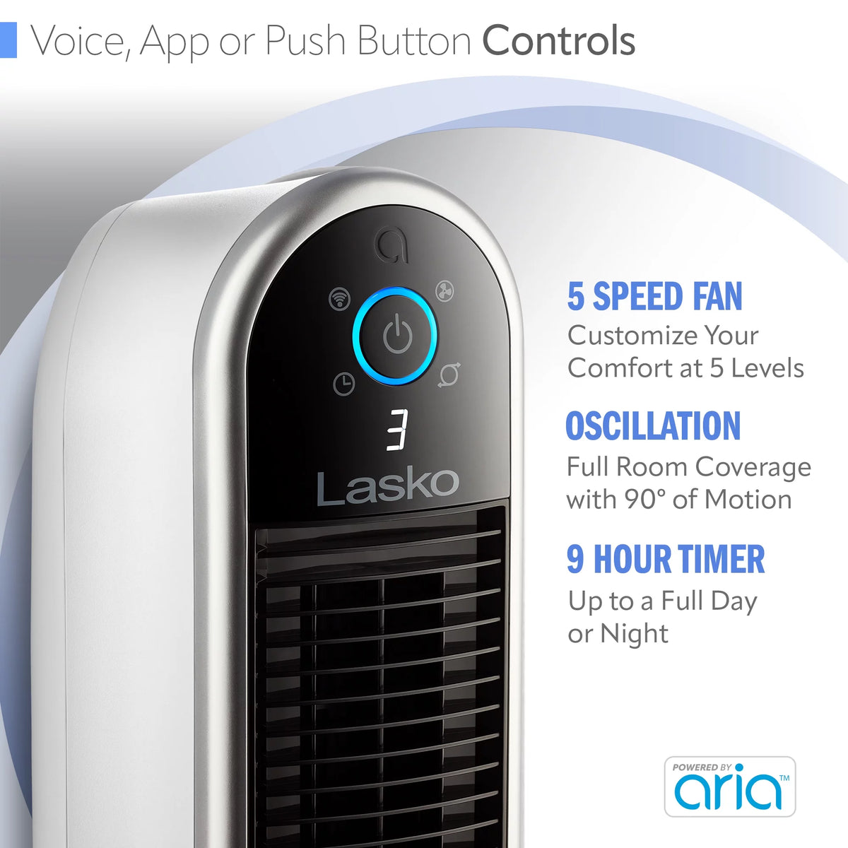 40 Smart Tower Fan Wi-Fi Connected 5 Speeds W838
