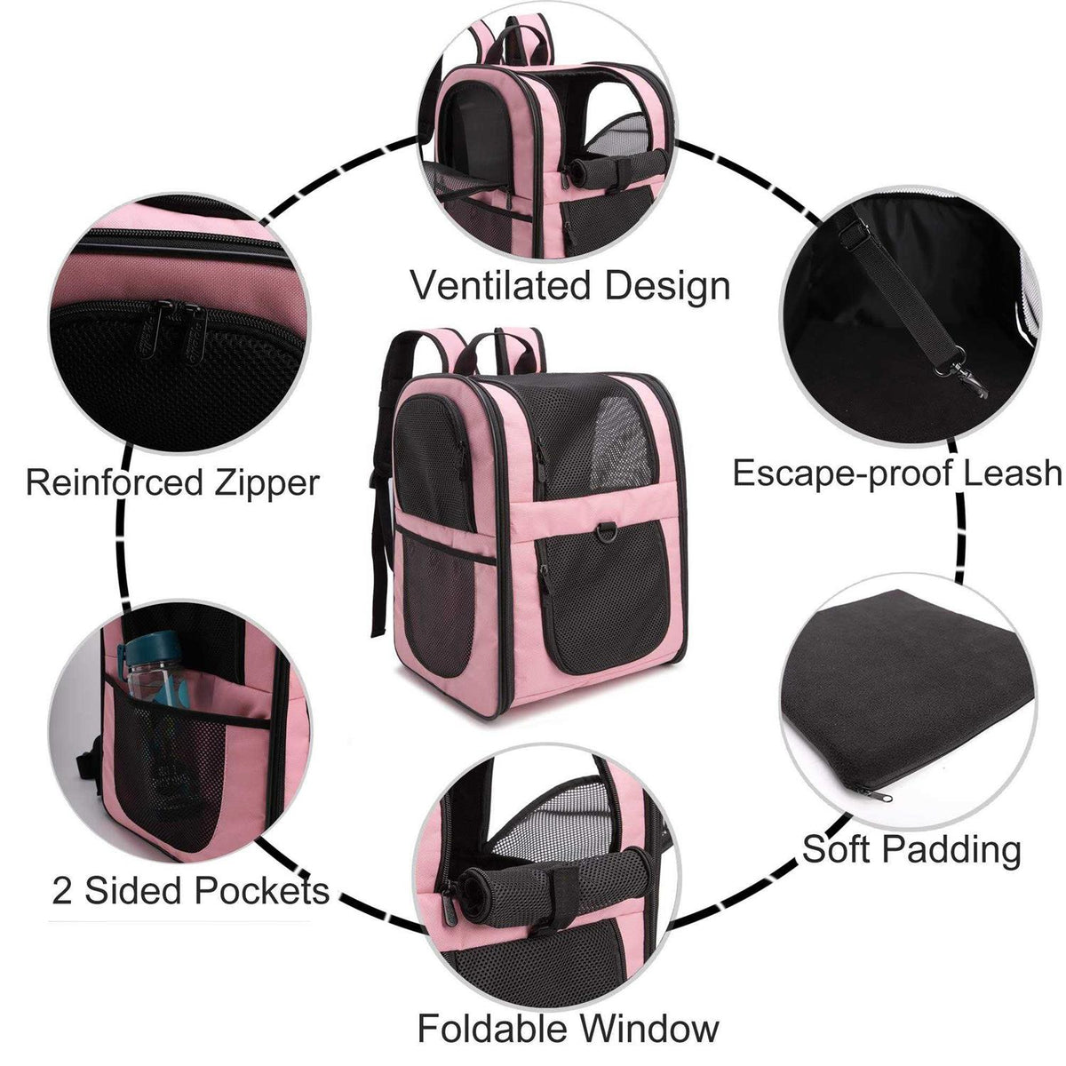 Pet Carrier Backpack for Cats and Dogs B678