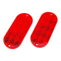 Red Oval Stick-On Reflectors 2-Pack O3501