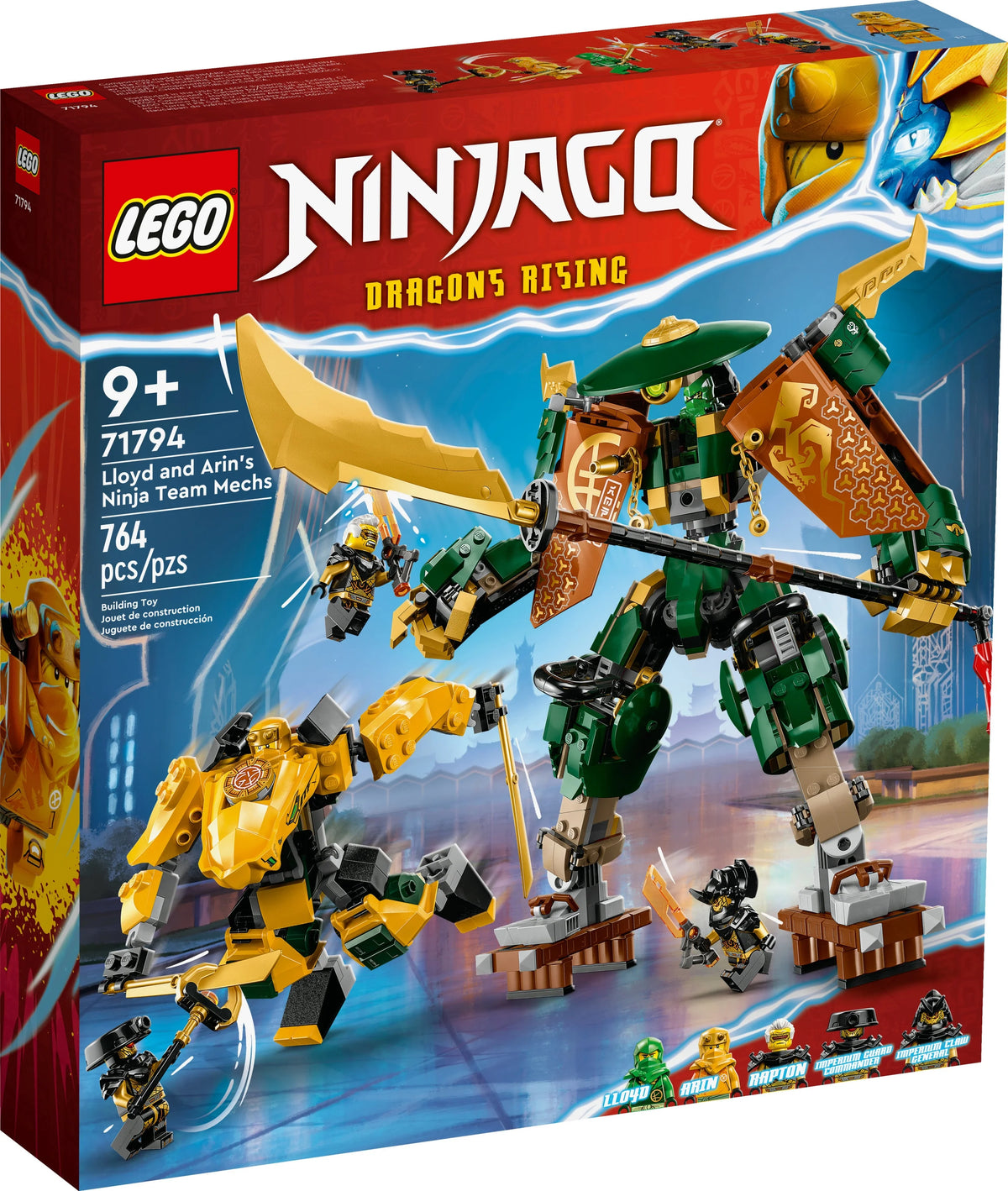 Building Toy Set with 2 Battle Mechs and 5 Minifigures U624