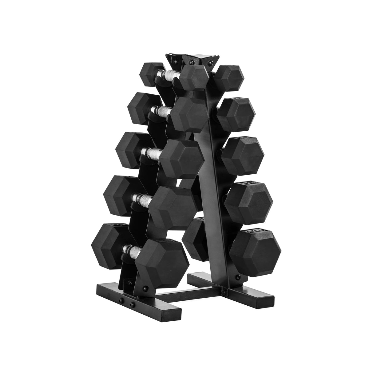 150 Lb. Rubber Hex Dumbbell Weight Set C614