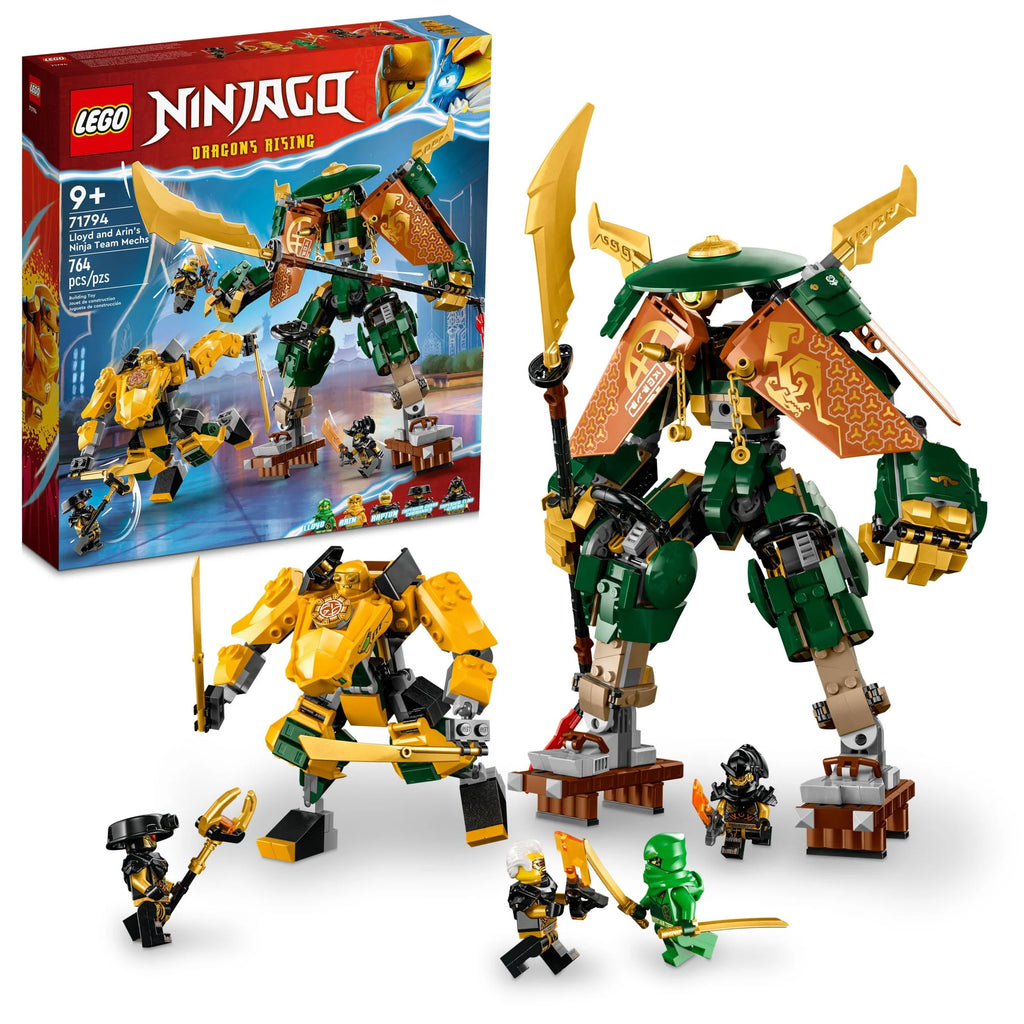 Building Toy Set with 2 Battle Mechs and 5 Minifigures U624