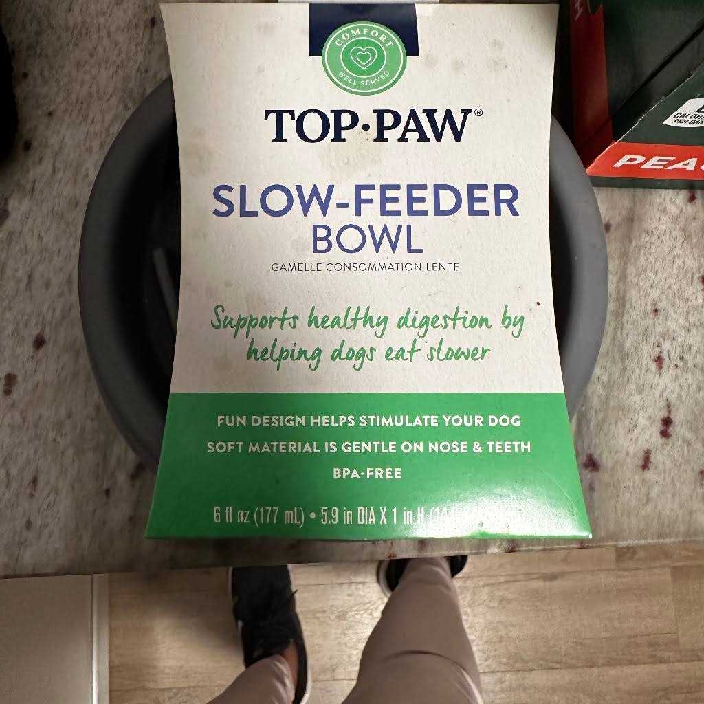 Grey Puzzle Slow-Feeder Dog Bowl C7795